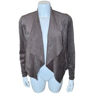 Kut From The Kloth Faux Suede Jacket XS Open Draped Mocha Brown